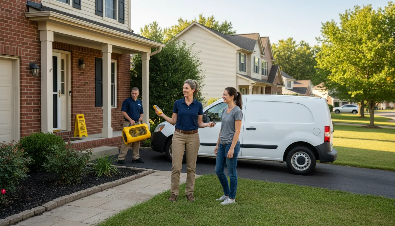 Residential water damage restoration in Poplarville, MS